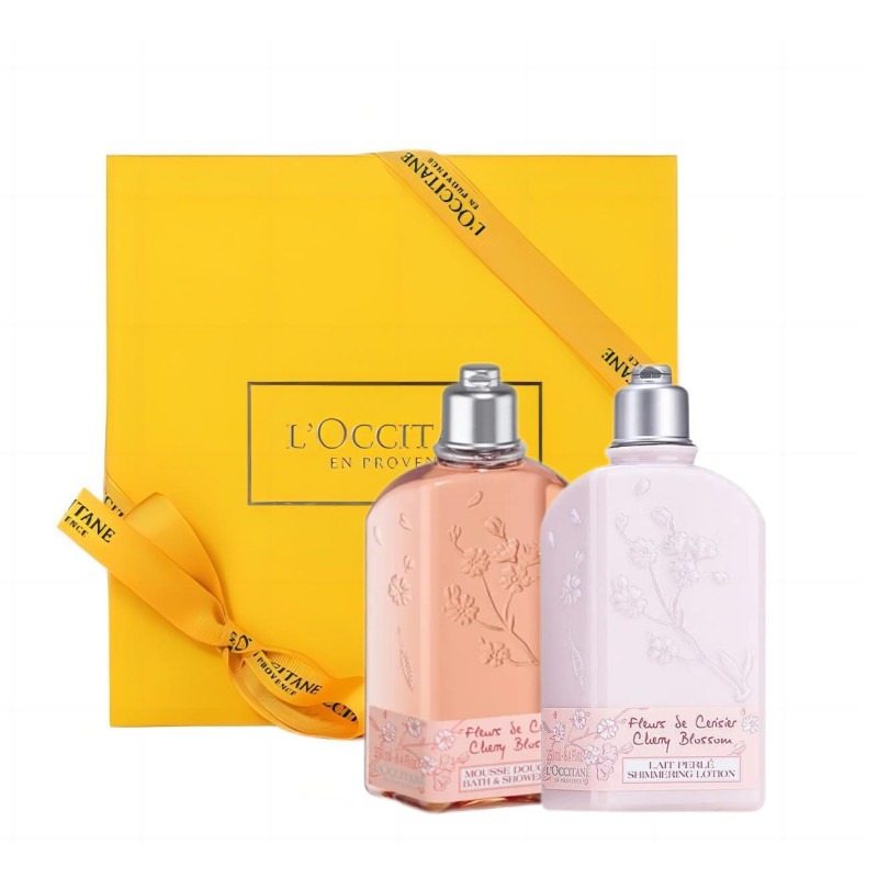 欧舒丹(L’OCCITANE) 甜蜜樱花沐浴啫喱250ML+甜蜜樱花润肤露250ML 2件套装