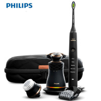 飞利浦（Philips）S8880/68电动剃须刀 干湿两用三刀头全身水洗 充电旋转式刮胡刀 男士护理套装双层刀片