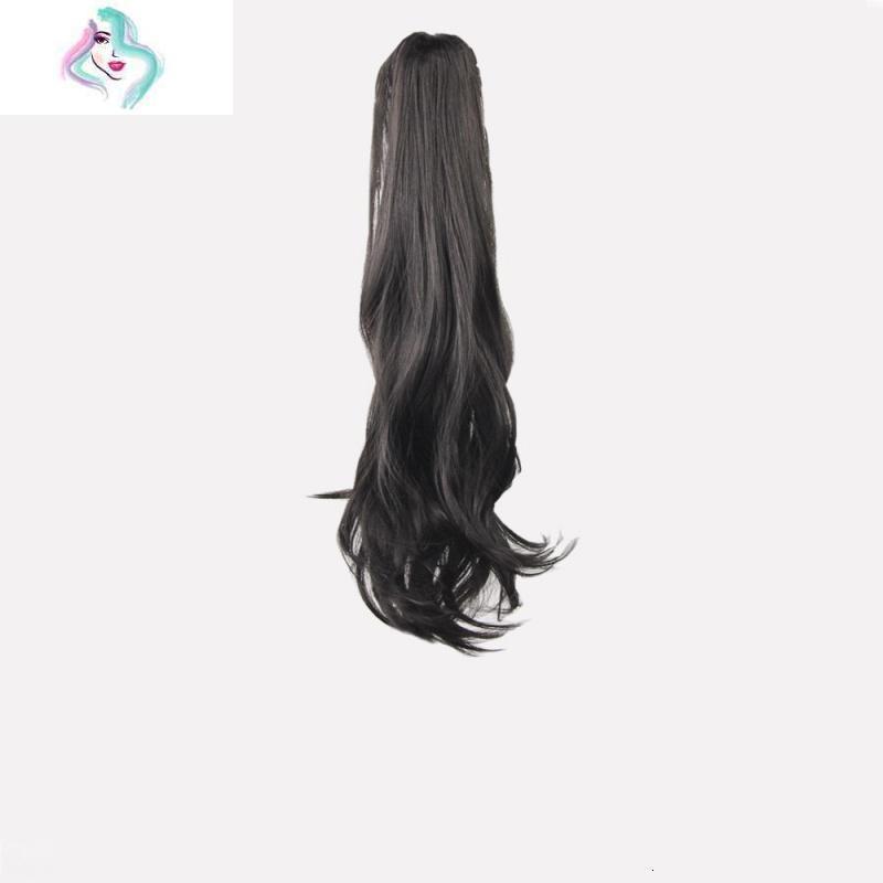 假发女长发抓夹式微卷jk马尾浪自然隐形中长卷发马尾辫假发片你那么美