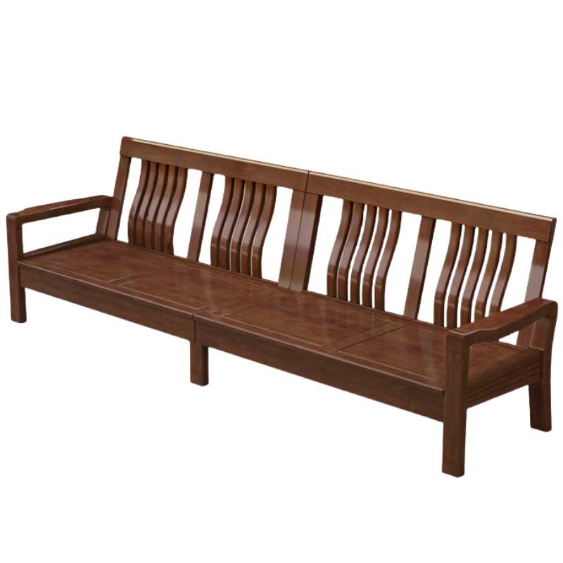 铭思达实木沙发四人位张高清大图