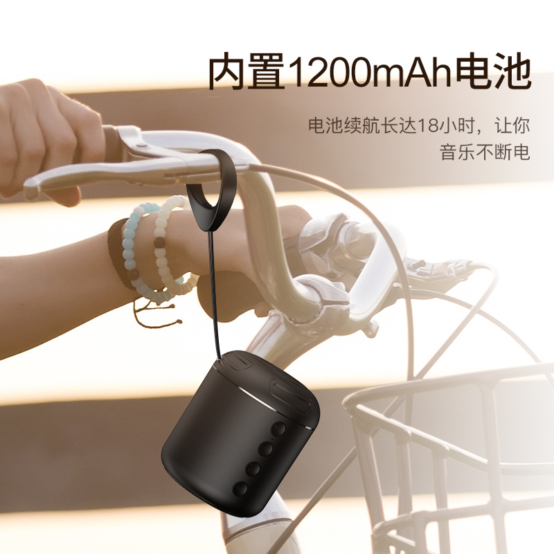 火豹德国无线蓝牙音箱超重低音炮车 朱砂红[6D音效★1200毫安电池★超重低音] 套餐一标配+16GB内存卡+读卡器+收