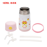 膳魔师(THERMOS)儿童保温杯316L不锈钢婴儿吸管杯幼儿园宝宝保温杯学生水杯女男305MLTCKC-350FS
