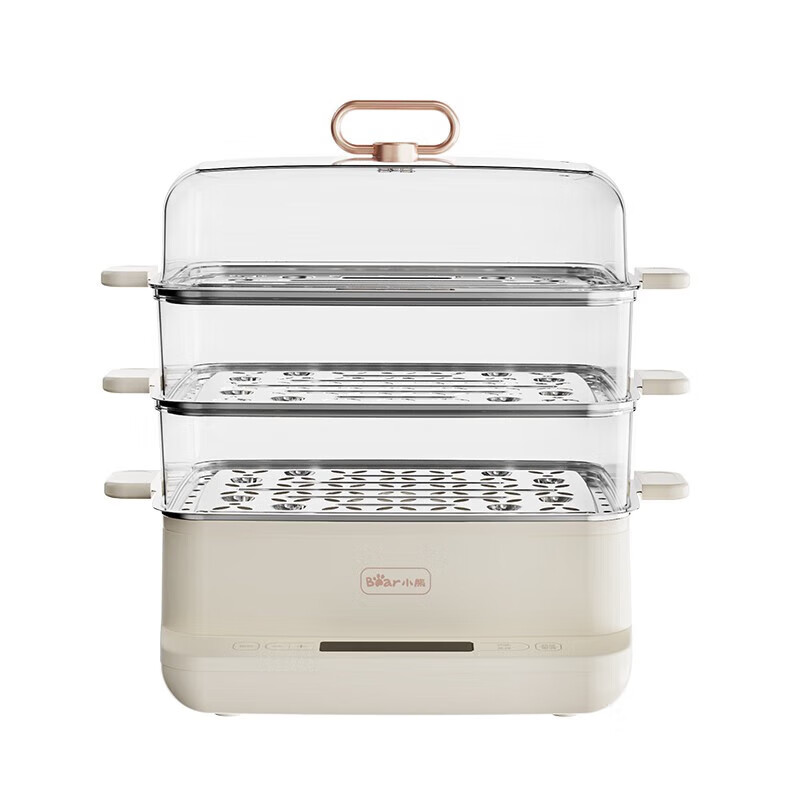 小熊电蒸锅电蒸笼小型早餐机双层大容量多功能可定时煮蛋器家用高清大图