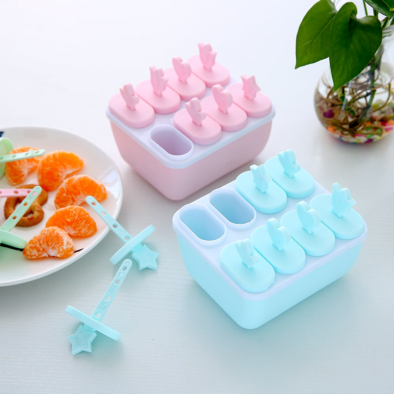 冰棒模具家用做冰棍冰糕雪糕模型儿童可爱自制冰淇淋冰块冰格 敬平 方形北欧蓝多拍划算高清大图