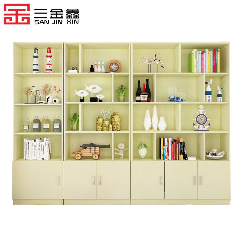 三金鑫 货柜货架酒柜展架展柜化妆品展示柜陈列饰品置物架书柜书架茶叶柜高清大图