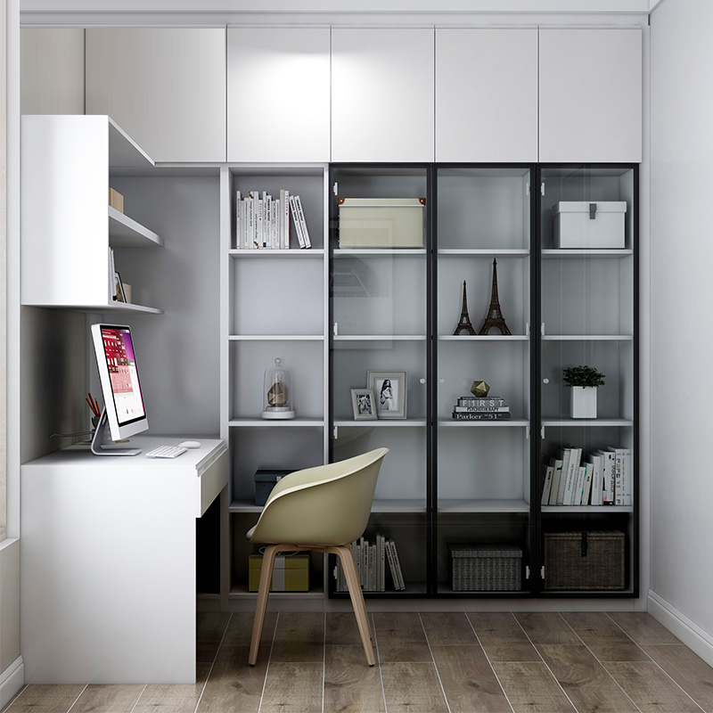 香雅庭家具现代简约书房书桌书柜整体定制储物柜书架定做整装