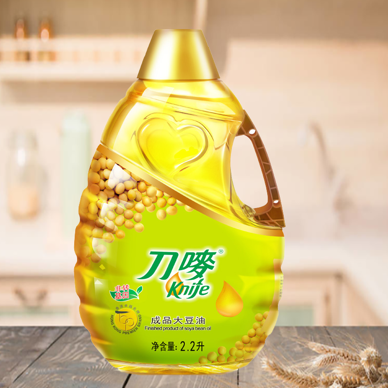 刀唛大豆油2.2L非转基因成品新品食用油小瓶桶装家用色拉油
