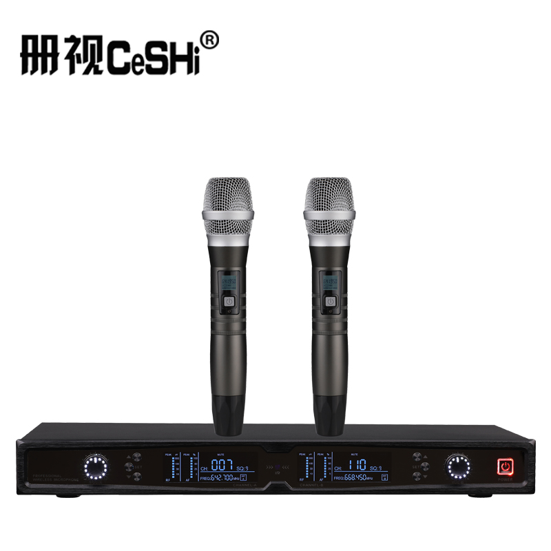 册视监控器材配件UHF无线麦克风一拖二配方杆会议鹅颈式话筒TP-8002套高清大图