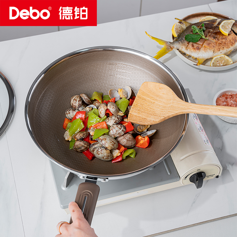 德铂(Debo) 乔治炒锅30cm DEP-DS436高清大图