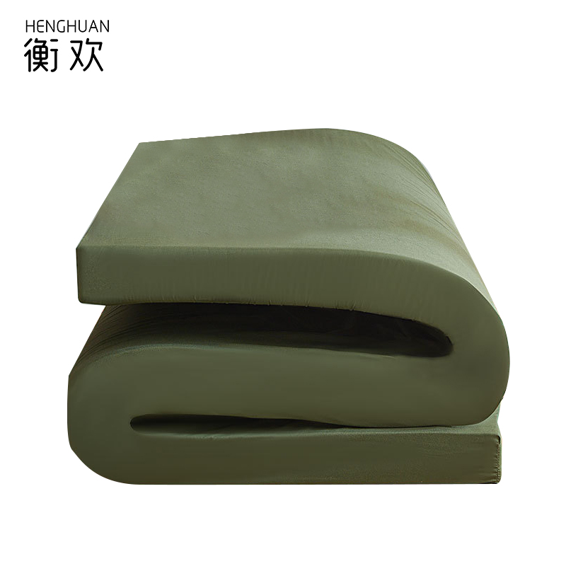 衡欢(HENGHUAN)记忆海绵床垫子 军绿色床褥 RZ-CD06/床 ( 90*200*5cm)高清大图
