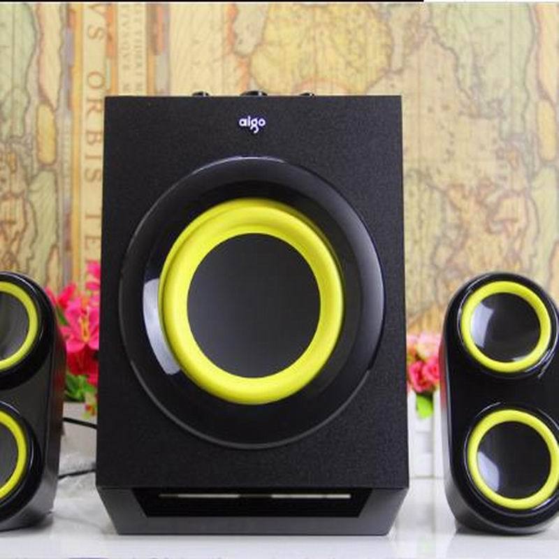 LTSM 爱国者1869音箱木质低音炮桌面真高音5喇叭大功率有源2.1音箱