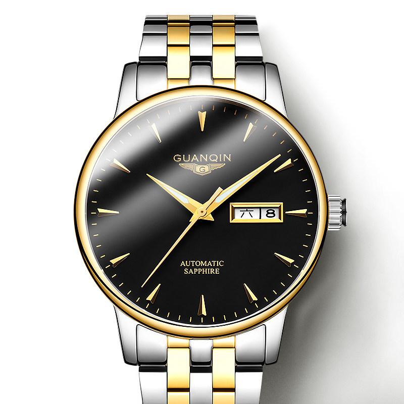 正品冠琴(guanqin)品牌手表男士镂空防水全自动机械表名牌男表时尚