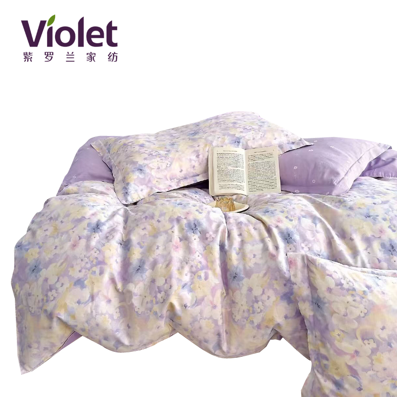 紫罗兰全棉印花抗菌四件套 春涧/香颂蝶舞/迈凯伦款号:VDZLPSS13151