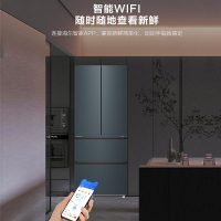 海尔(Haier)411升多门冰箱 母婴三档变温 黑金净化 一级双变频 超薄嵌入 BCD-411WLHFD7DC9U1