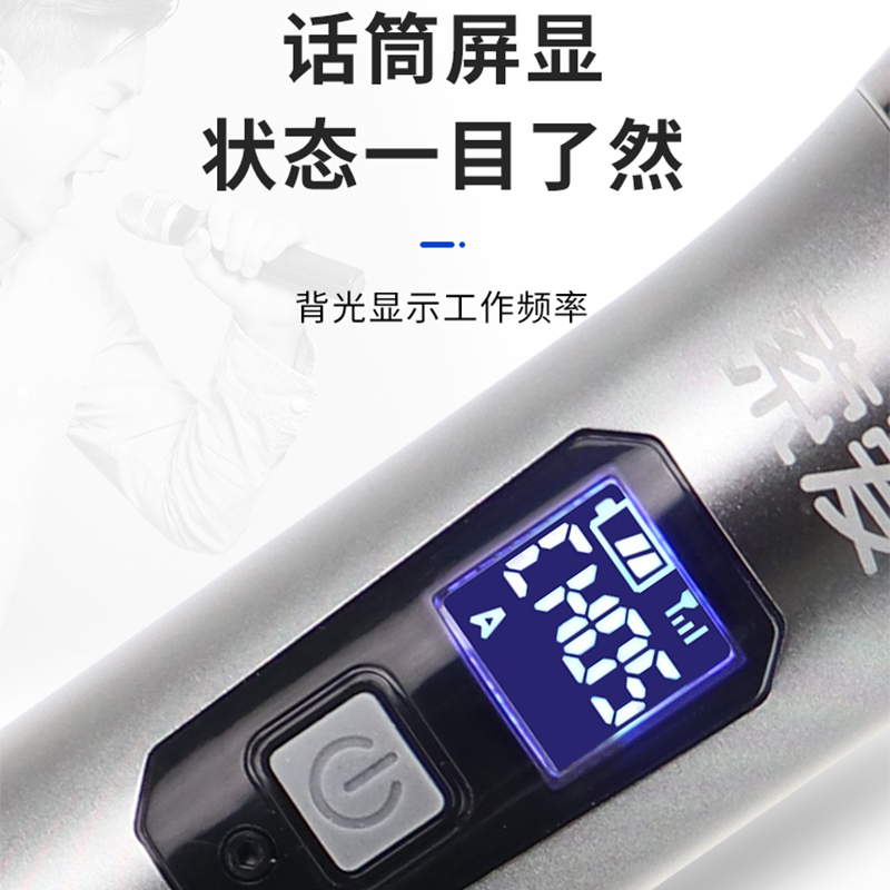 索爱(soaiy) SA-WK22 无线麦克风双话筒专业手持KTV唱歌演出舞台K歌会议通用家庭麦克风 一拖二高清大图