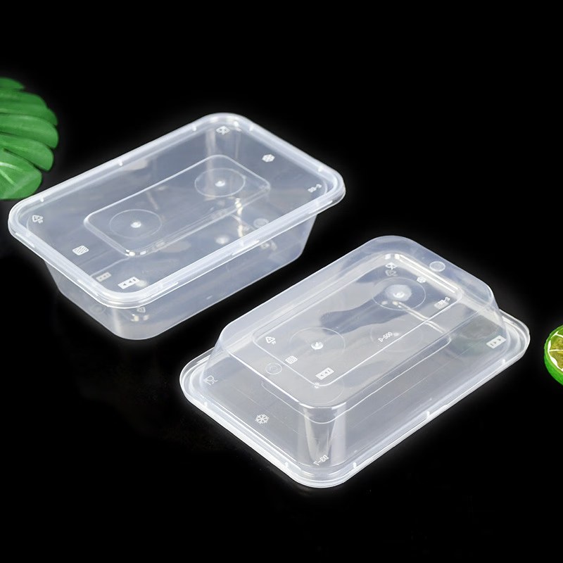 工霸(GONGBA)方形餐盒一次性塑料打包盒RYCF-650单格(透明)300套 单位:箱高清大图