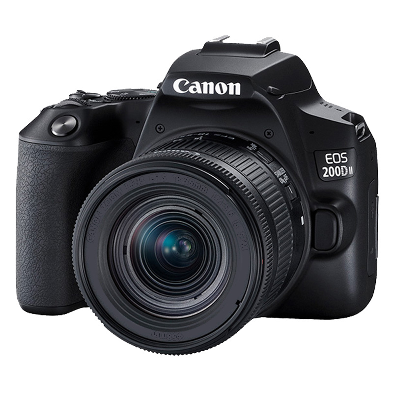 佳能(Canon)EOS 200D II数码单反相机 18-55 STM单镜头套装 2410万像素 200D二代 海外版高清大图