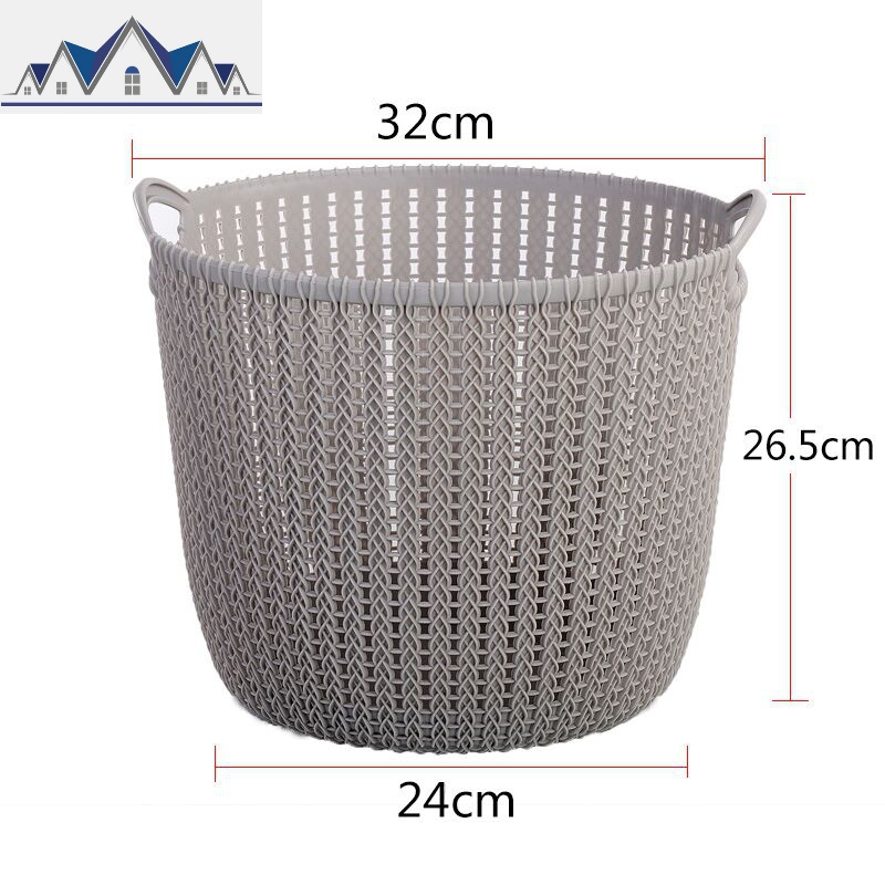 特大号塑料脏衣篮洗衣篮篓装衣物篮子浴室放脏衣服桶玩具框收纳筐 三维工匠收纳篮 灰色（中号）收纳小件衣物