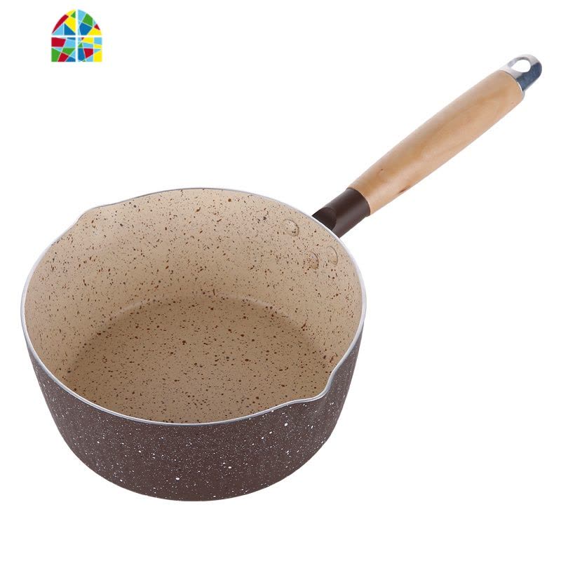 铝制木柄不沾雪平锅日式不粘牛奶锅烫粉泡面汤锅小锅煮面锅熬糖锅 FENGHOU图片