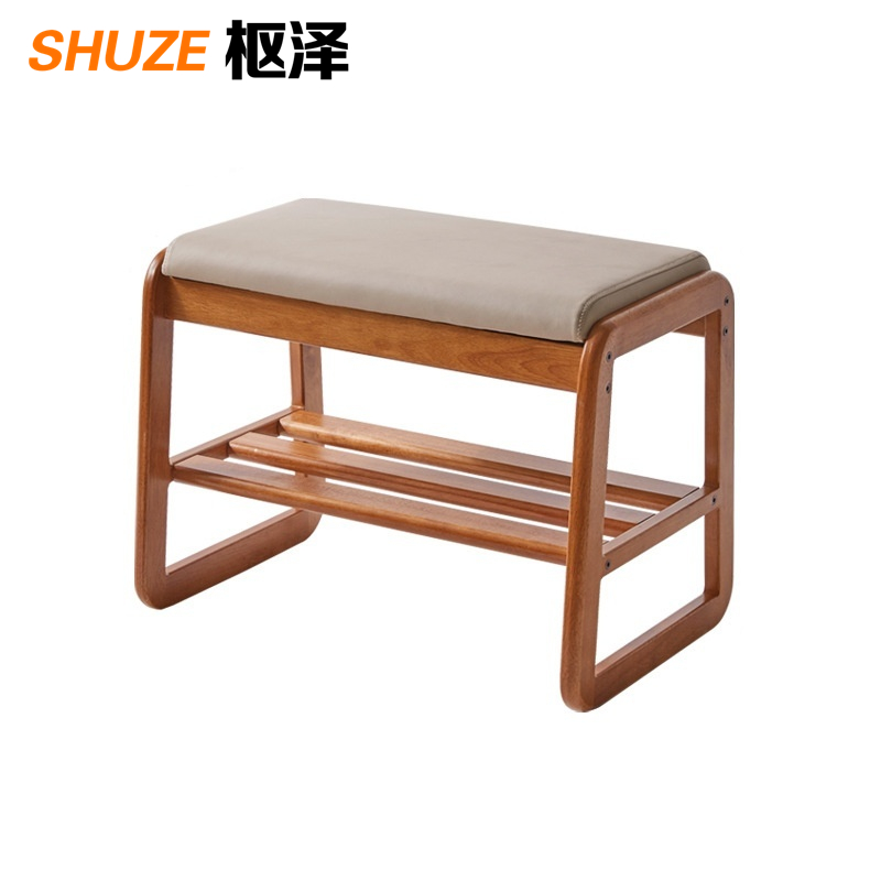 枢泽 换鞋凳 鞋架 55cm 个高清大图