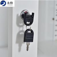 永格文件柜办公柜钢制铁皮柜资料柜档案柜储物拆装柜通门薄边橘色拉手加厚款