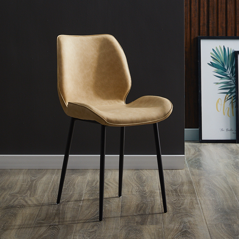 北欧餐椅现代简约餐厅椅靠背皮椅家用轻奢休闲椅子咖啡厅洽谈凳子