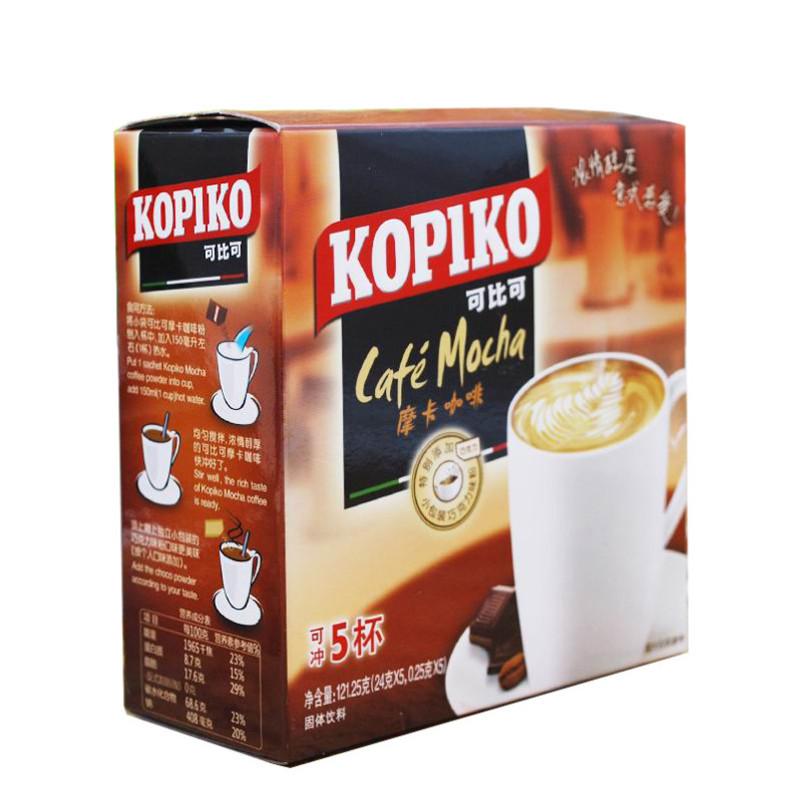 KOPIKO 可比可摩卡咖啡5包x24g(5入)印尼进口速溶咖啡