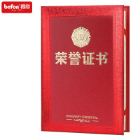 得印文具 12K精致烫金竖式荣誉证书 单本装含内芯2480