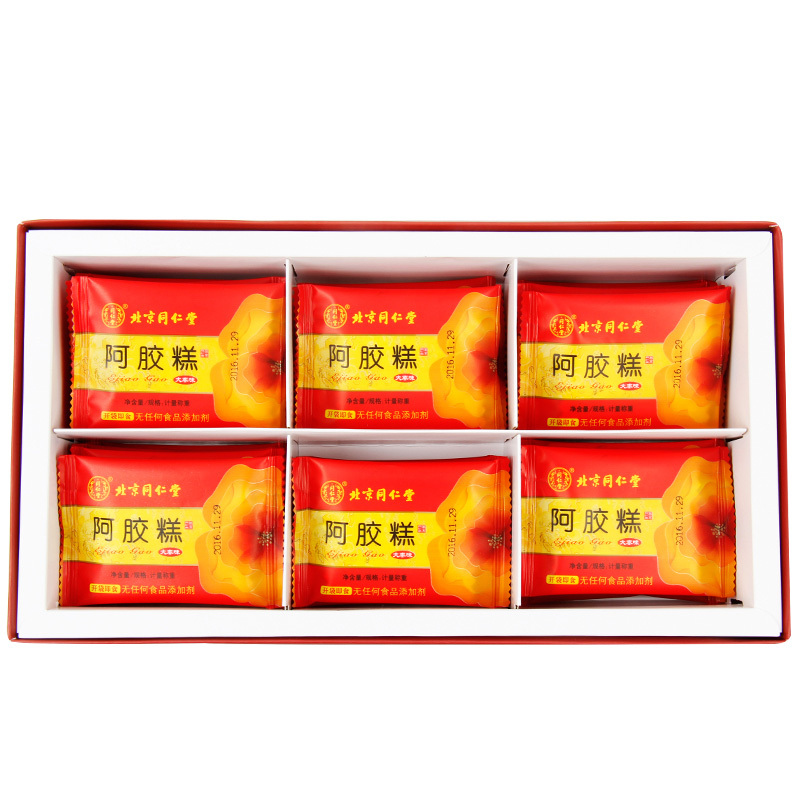 北京同仁堂大枣味阿胶糕225g 礼盒装 送礼佳品 即食阿胶膏 男士女士型 手工熬制固元膏