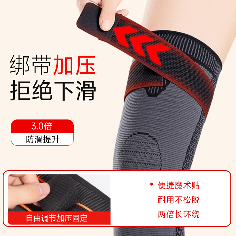 艾草护膝盖套加绒保暖老寒腿男女关节绑带发热秋冬老人护腿套915高清大图
