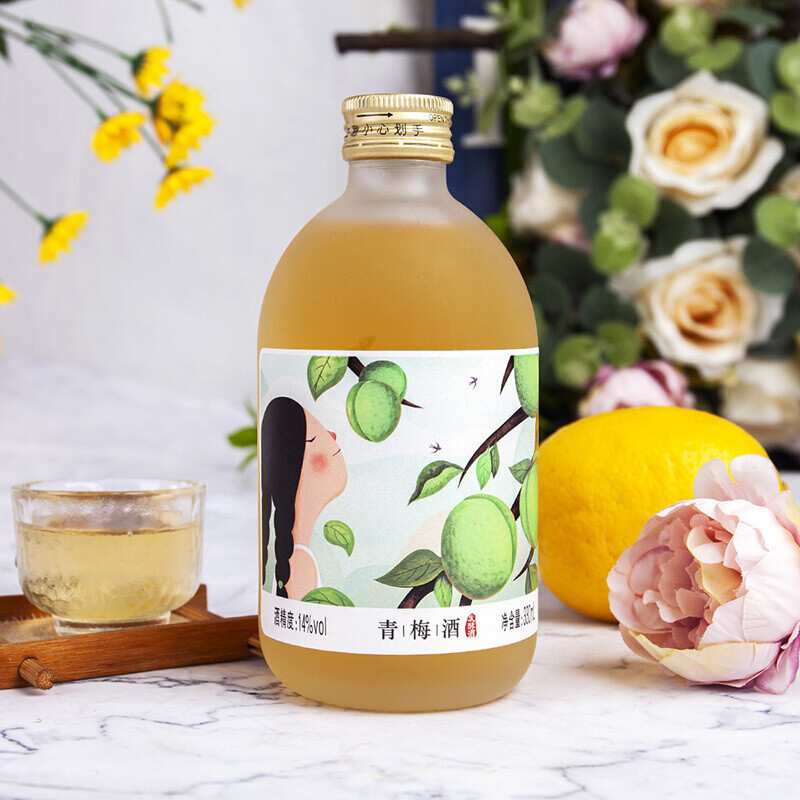 通明山 微醺网红高颜值水果酒 青梅味果酒 14度 330ml*1瓶 单瓶装高清大图