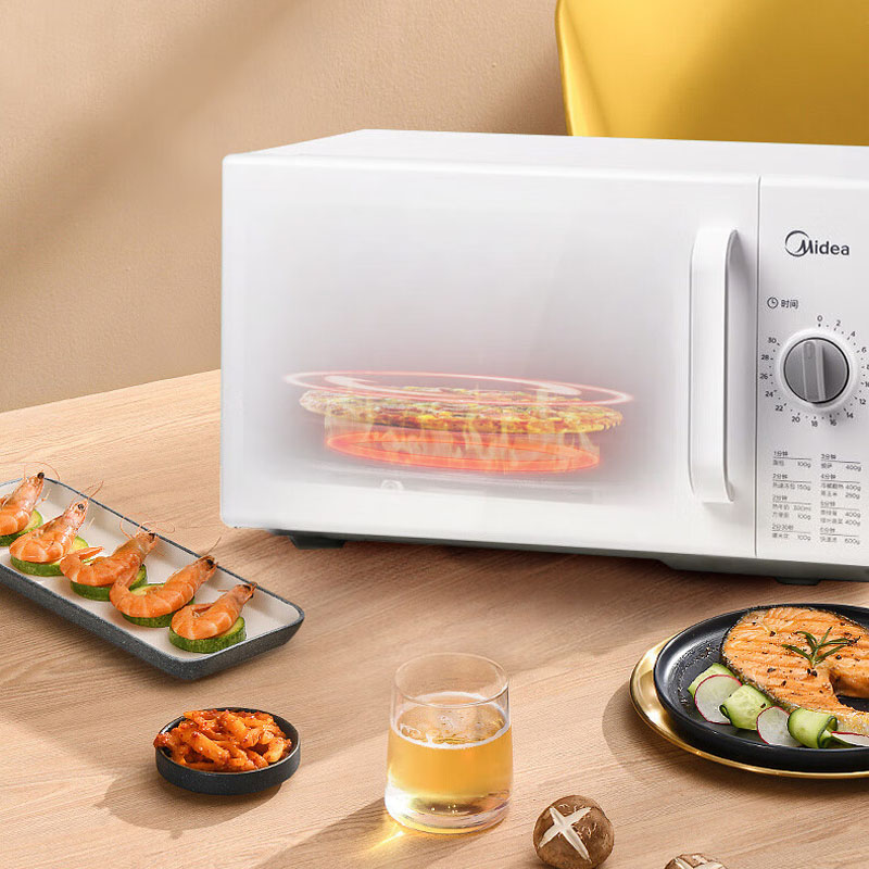 美的(Midea) 家用微波炉转盘式快捷加热 白色 M100高清大图