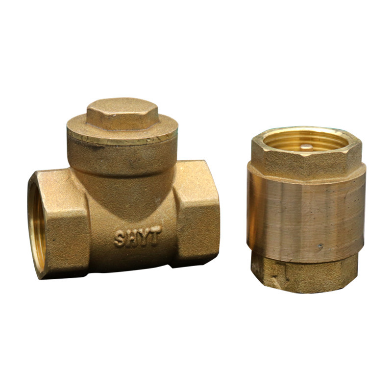 全铜止回阀内外丝接头4分 6分1寸上下水管道水表单向阀立式止逆阀