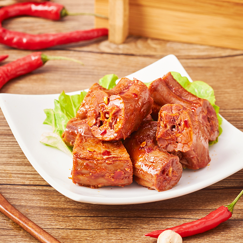 来伊份 香辣鸭脖125g/袋 来一份鸭脖子鸭颈即食熟食小包装零食小吃休闲食品苏宁超市自营零食