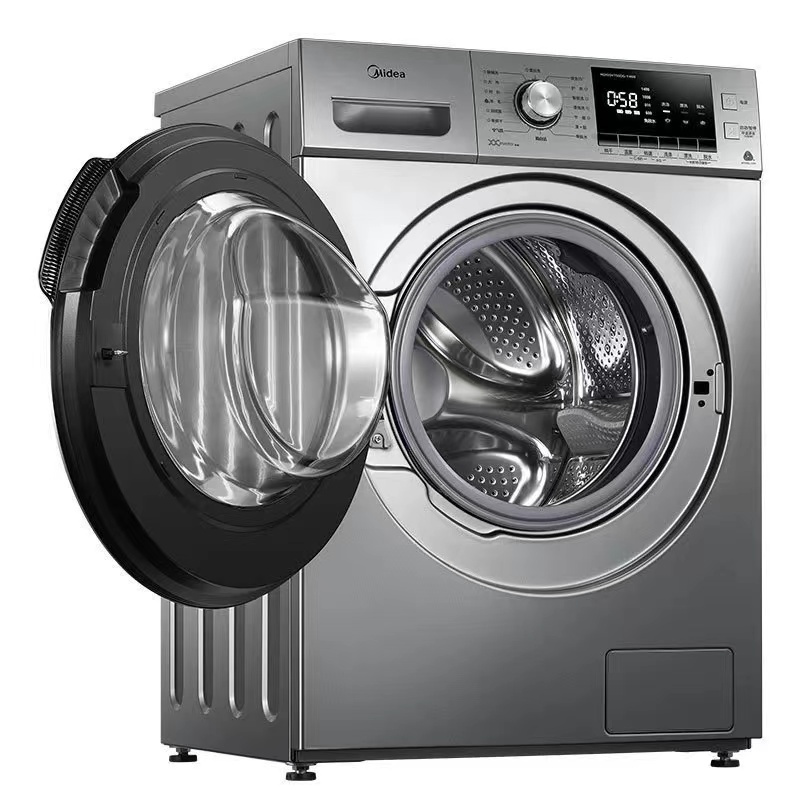 美的midea滚筒洗衣机全自动10公斤洗烘一体除菌除螨md100vt55dgy46b