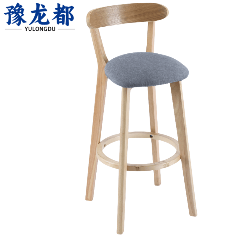 豫龙都高脚椅麻布款把高清大图