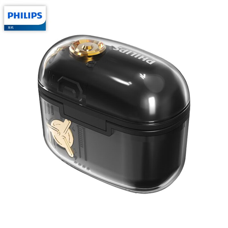 飞利浦(PHILIPS)真无线蓝牙耳机佩戴舒适不入耳音乐运动耳机苹果安卓通用TAT1168 黑色