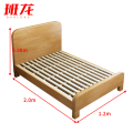 班龙床1.2米原木色张
