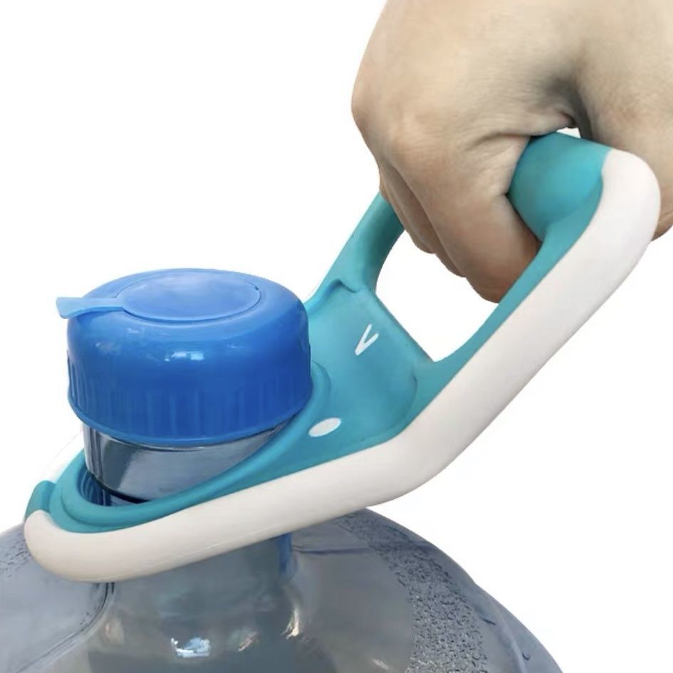 新款提水神器桶装矿泉水厨房省力提桶器水桶手提水桶家用加厚专用-白绿1个;提桶器