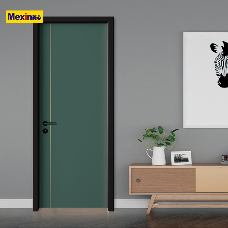 mexin美心木门简欧实木复合门卧室门套装门免漆定制木门w5002含锁具