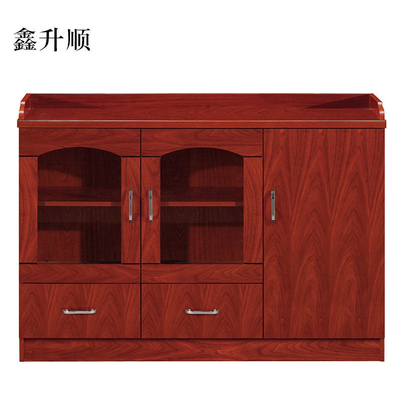鑫升顺胡桃色餐边柜简约茶水柜三门1200*400*860【工厂现做 7天内发货】