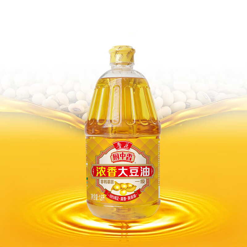 鲁花大豆油厨中香浓香1.8L
