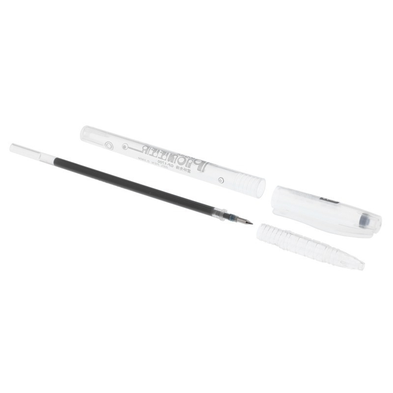 晨光文具 GP-1700 水笔先锋中性笔0.5mm签字笔透明杆水笔 12支/盒 蓝色· 蓝色.