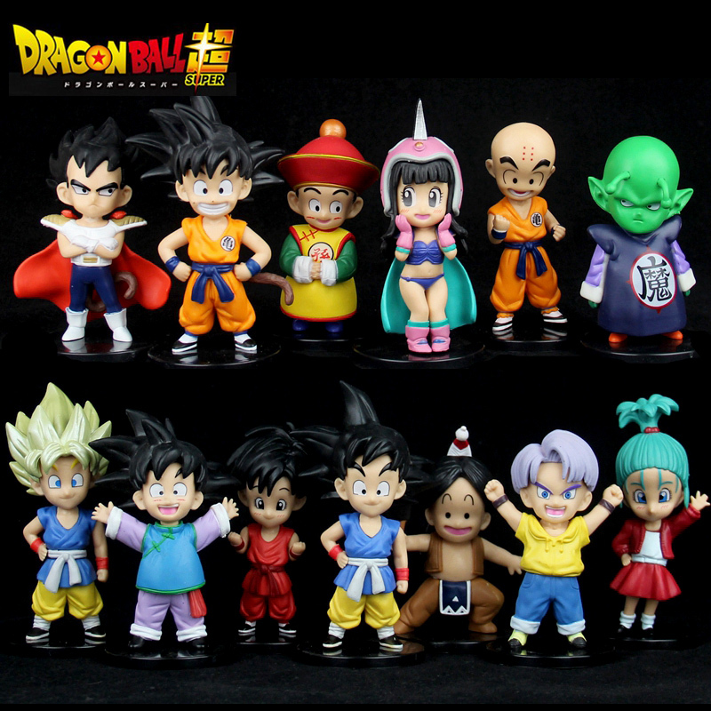 凌速 Lnsu 变形类玩具7 Q版七龙珠童幼年孙悟空小林琪琪贝吉塔特兰克斯手办公仔模 袋装 一二代七龙珠公仔全13款套装