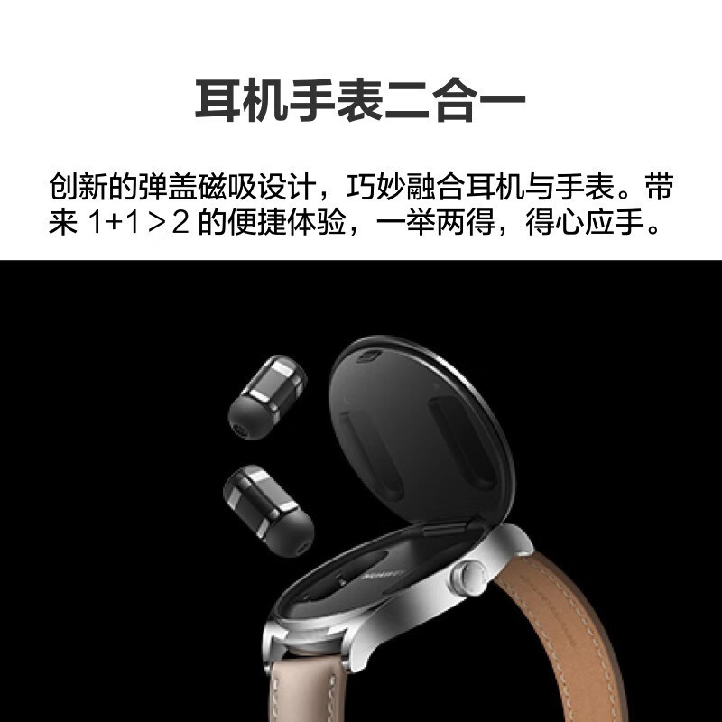 [全新]华为 WATCH Buds 耳机手表二合一智能手表 心率监测 睡眠 游泳 步数 蓝牙通话 消息通知高清大图