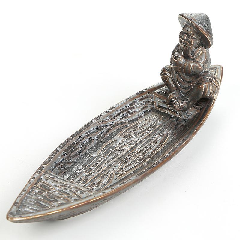 美帮汇茶道香炉 香炉 卧式檀香熏香炉陶瓷 创意礼品摆件 老翁垂钓图片