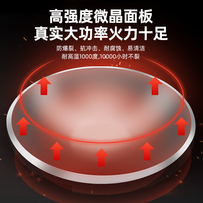 欢呼好太太商用大功率电磁炉双灶头酒店食堂三相电凹面厨房设备电灶大锅灶高清大图