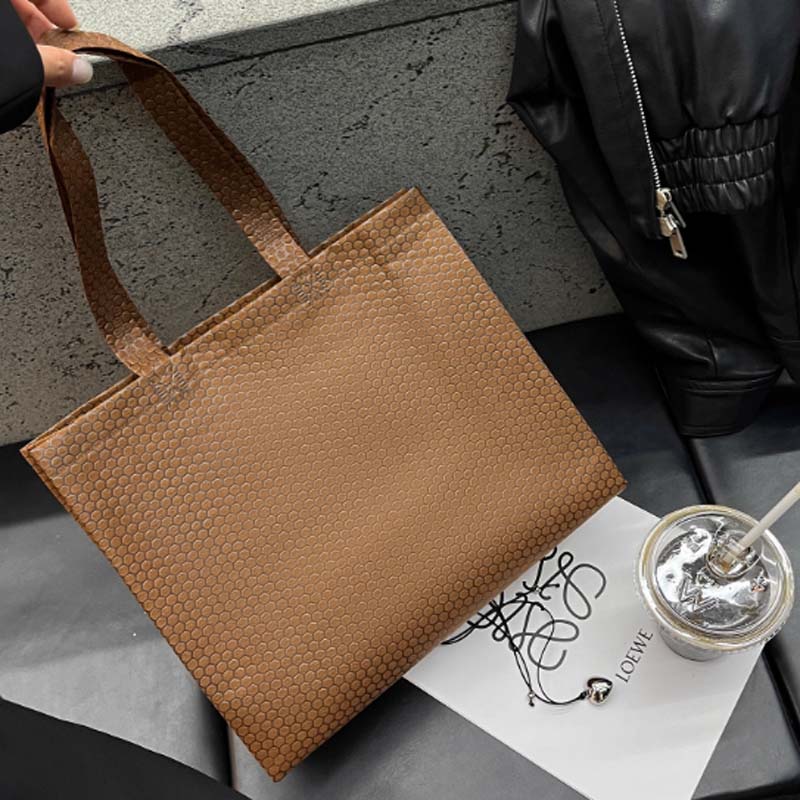 手提袋 咖啡色 中号32*27*10CM 50个装高清大图