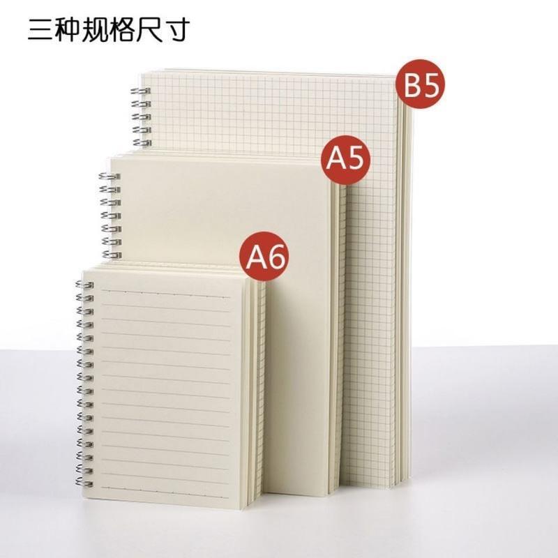 b5线圈网格本高中大学生课堂笔记本子考研方格空白本格子手帐本厚 A6 (空白内页) -80张 1本装(送一张贴纸)