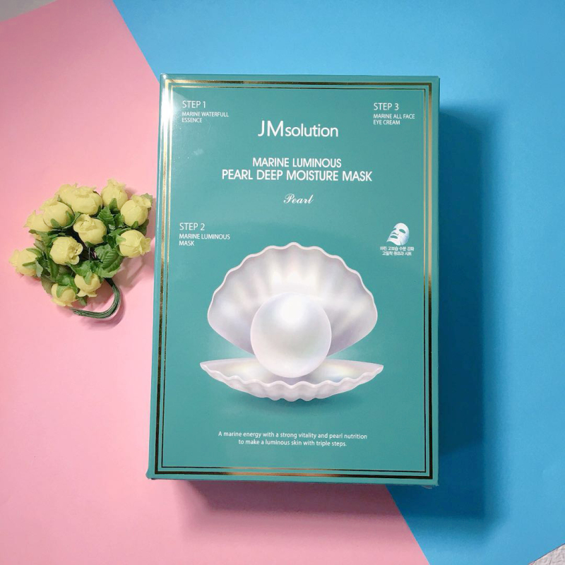 JMsolution肌司研 JM面膜海洋珍珠三部曲玻尿酸精华补水保湿滋润营养海洋水润 海洋珍珠面贴膜 10/片/盒